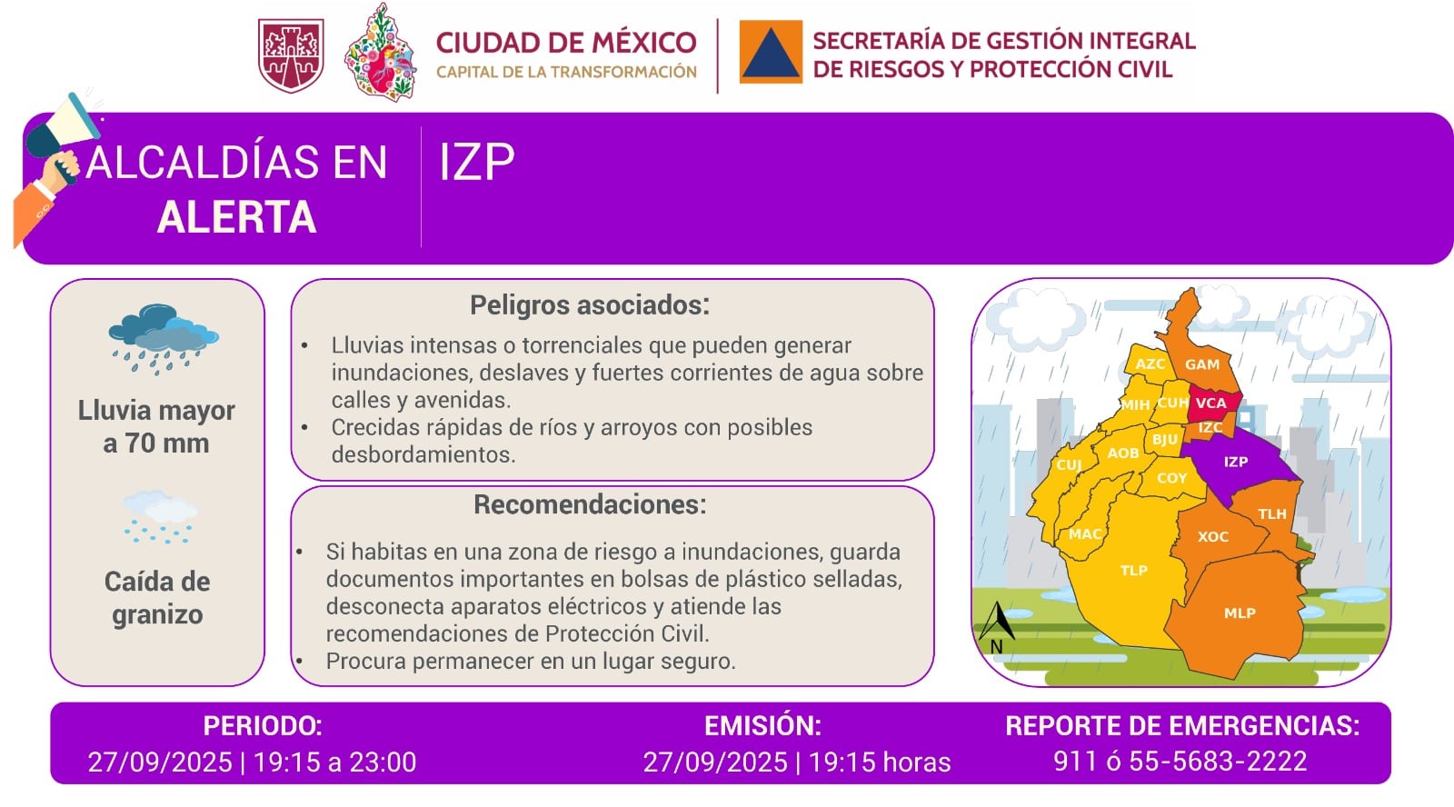 Lluvias desquician la CDMX