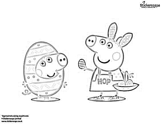 Dibujo de George Pig: Pascua