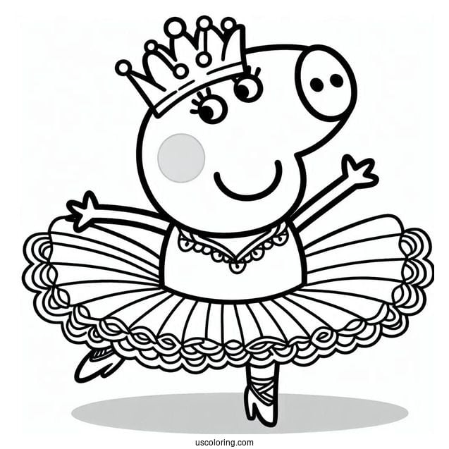 Dibujos de Peppa Pig de graduación para colorear