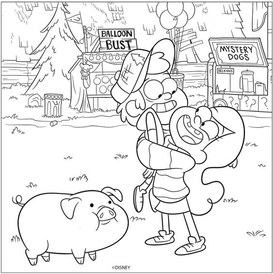 Dibujos de Gravity Falls para colorear
