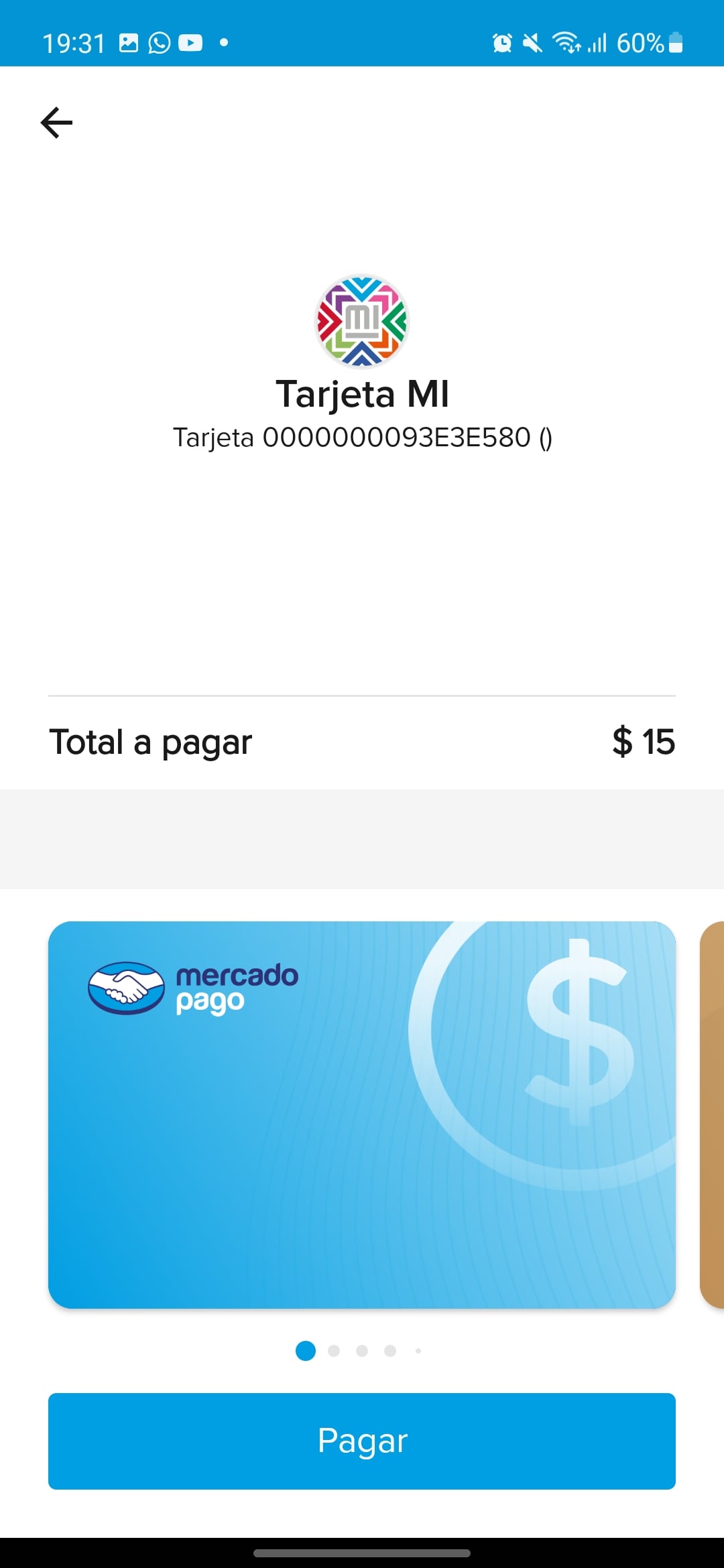 Selección de modo de pago