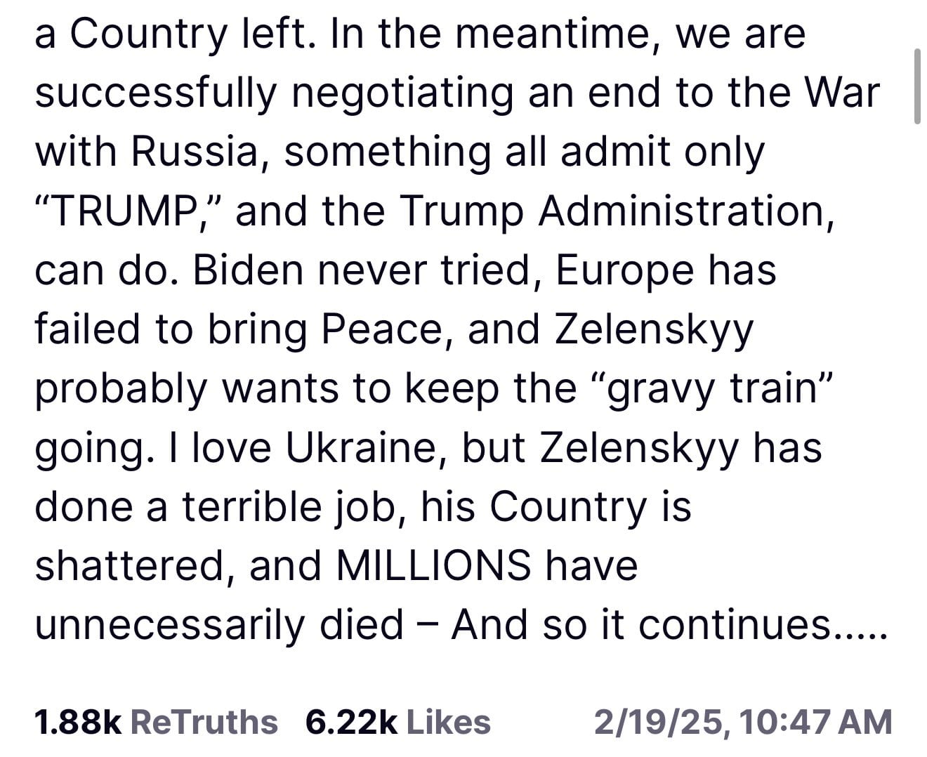 Donald Trump se le voltea a Ucrania