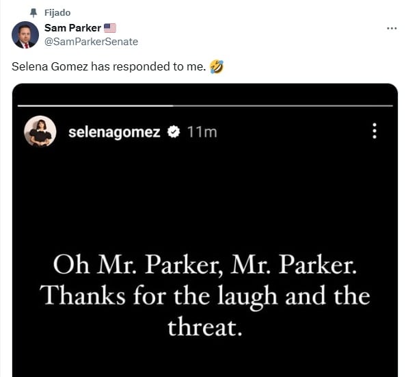 ¿Quién es Sam Parker? El político de Estados Unidos que pidió deportar a Selena Gómez