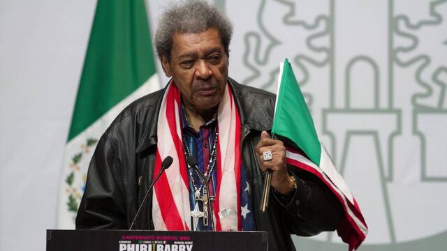 Don King durante la presentación de los combates.