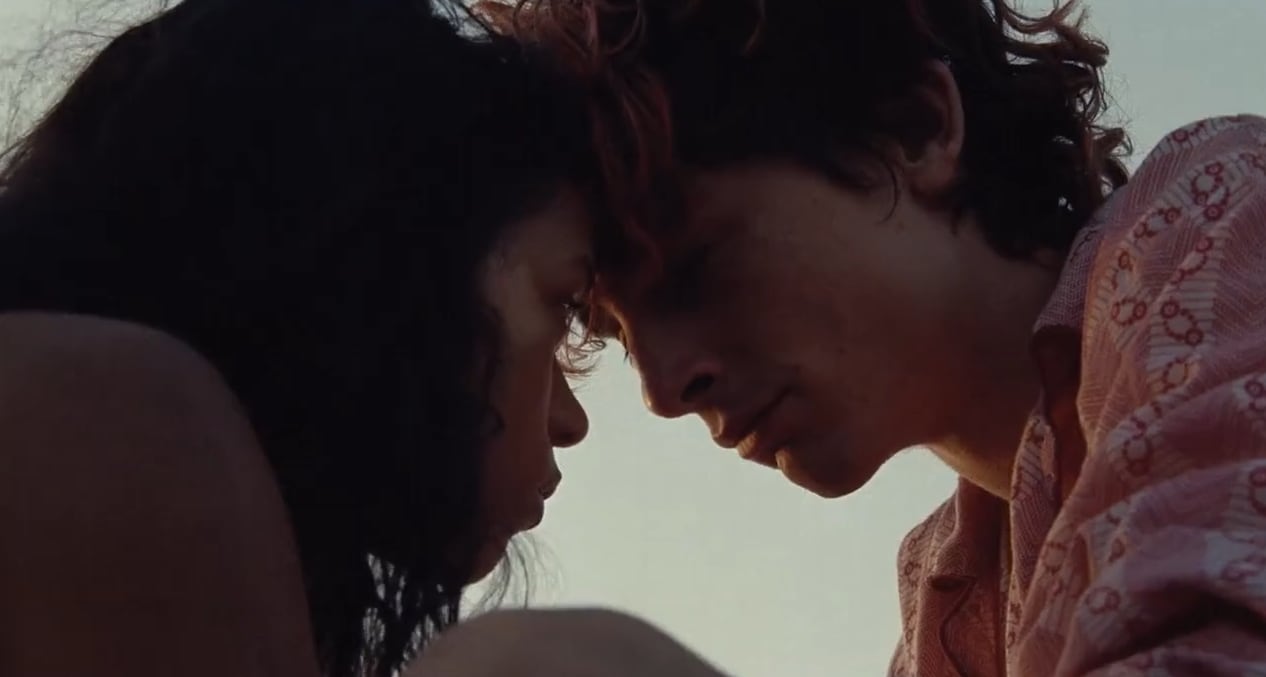 Taylor Russell y Timothée Chalamet en la película: Bones And All