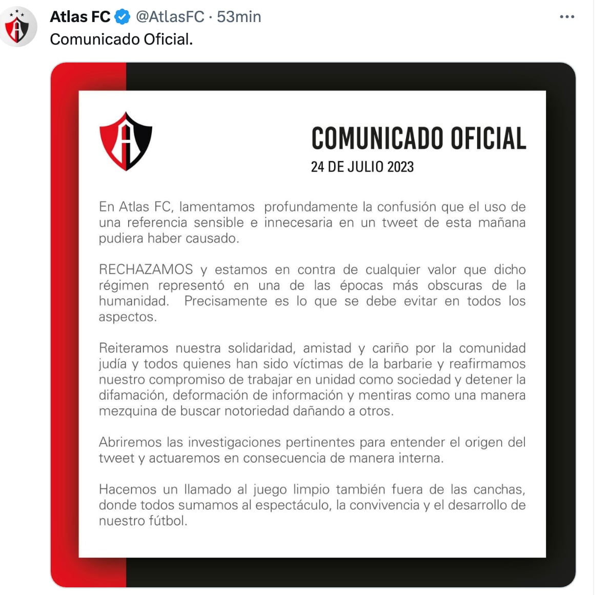 Comunicado Atlas