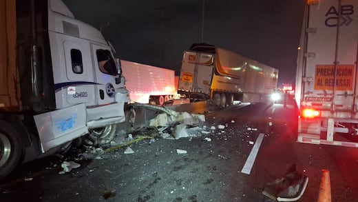 Accidente en autopista México-Monterrey hoy: Carambola de tráilers provoca caos vial; no hay heridos