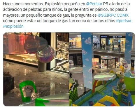 Explota tanque de gas junto al Jelly World en Perisur; acusan inseguridad.