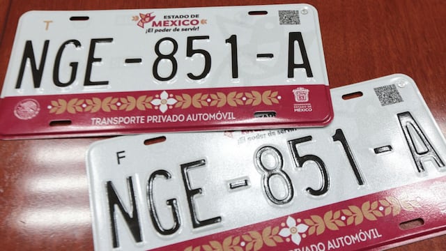 Placas vehiculares del Estado de México