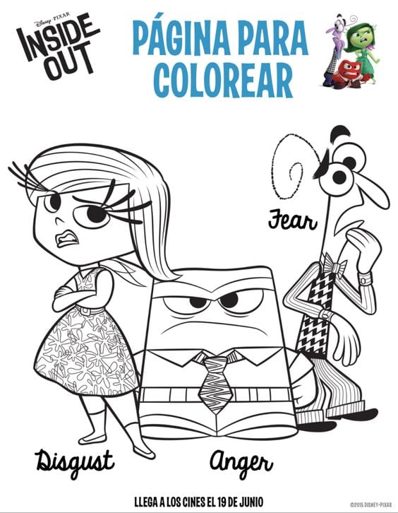 Dibujos de Enojo de Intensamente 2 para colorear