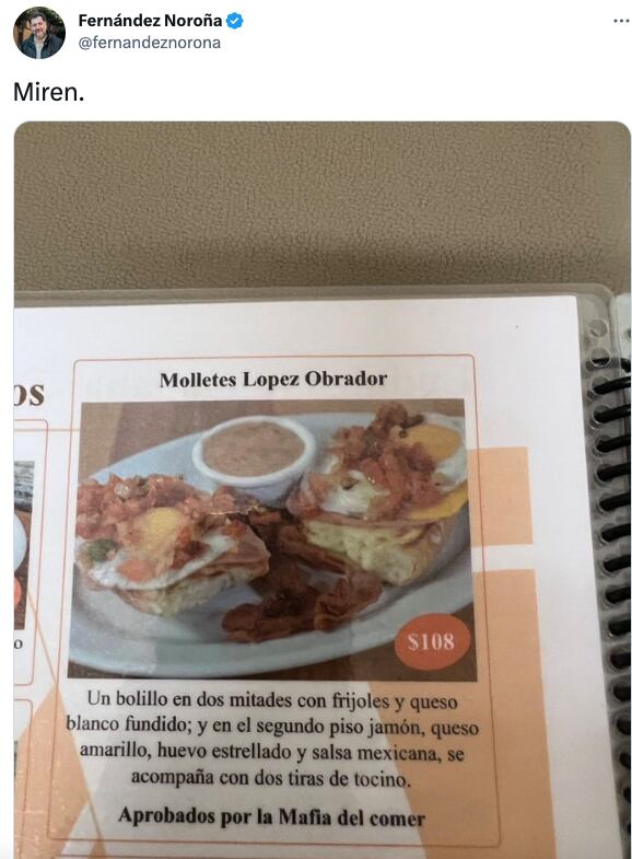 Molletes de López Obrador