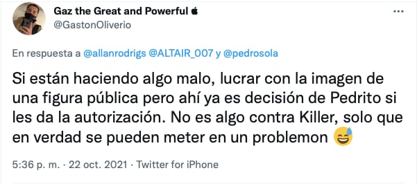 Comentarios a Pedro Sola (Twitter)