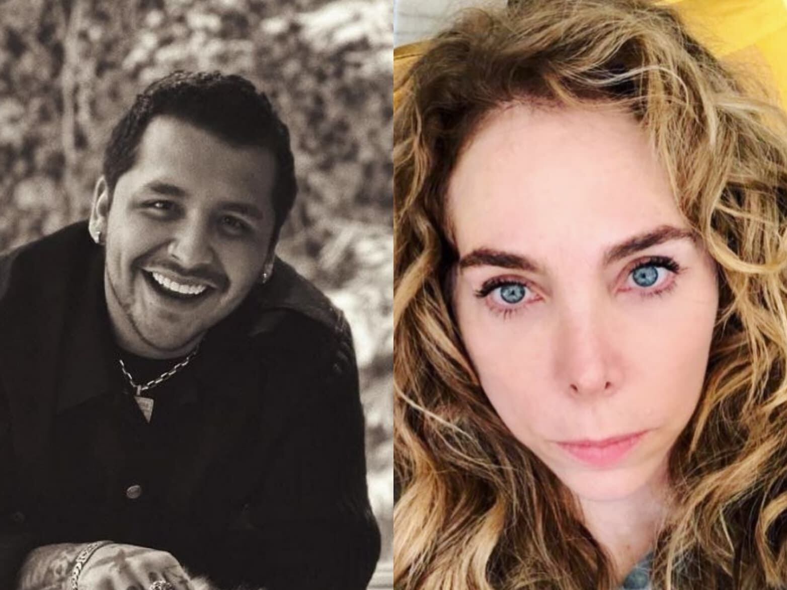 Christian Nodal y Belinda Schüll, mamá de Belinda.