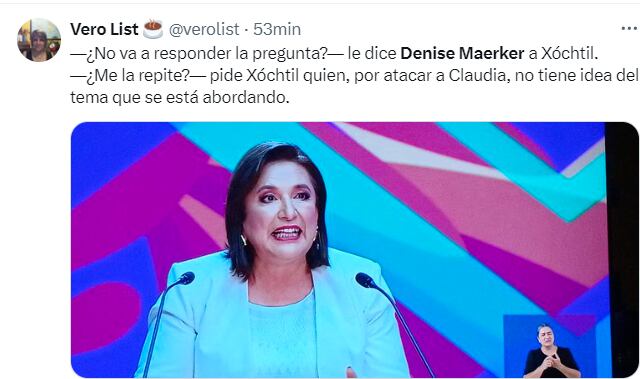 Denise Maerker protagoniza los memes del primer debate presidencial