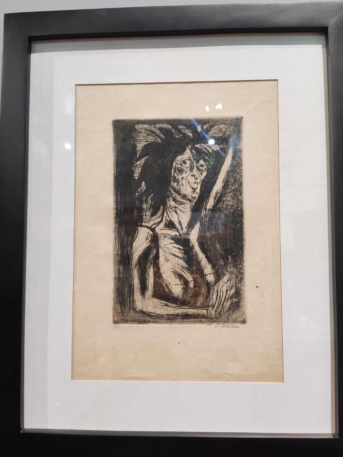 Grabado de José Clemente Orozco en la exposición de Rodrigo Ímaz