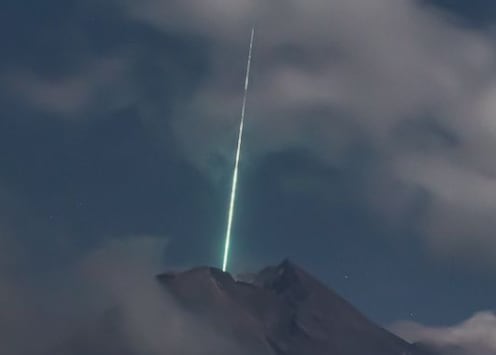 Meteorito en Monte Merapi.