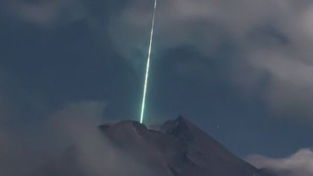 Meteorito en Monte Merapi.