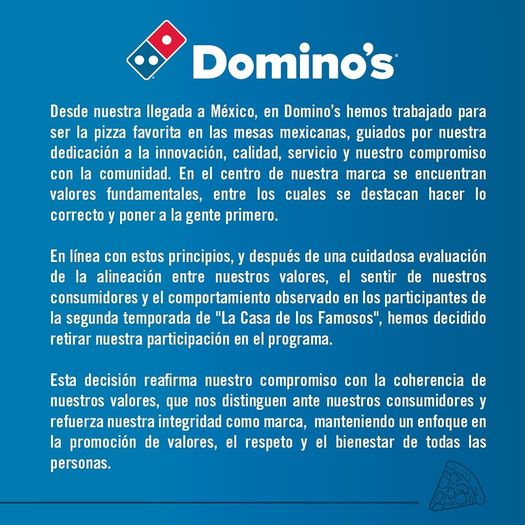Domino’s, La Casa de los Famosos 2024