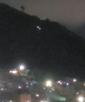 Bolas de fuego en el cerro