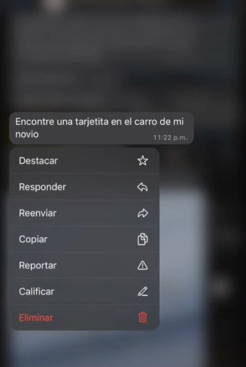 Amante le envía mensaje a la novia