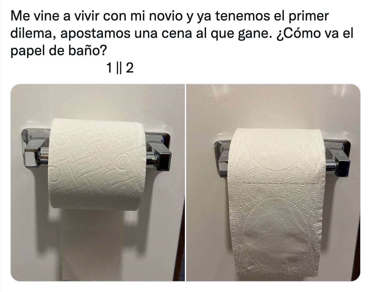 Tuit sobre cómo va el papel de baño