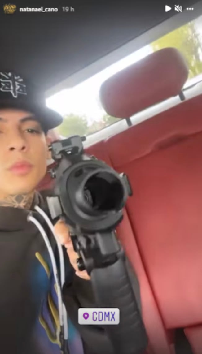 Natanael Cano se grabó con un arma de fuego en 2021