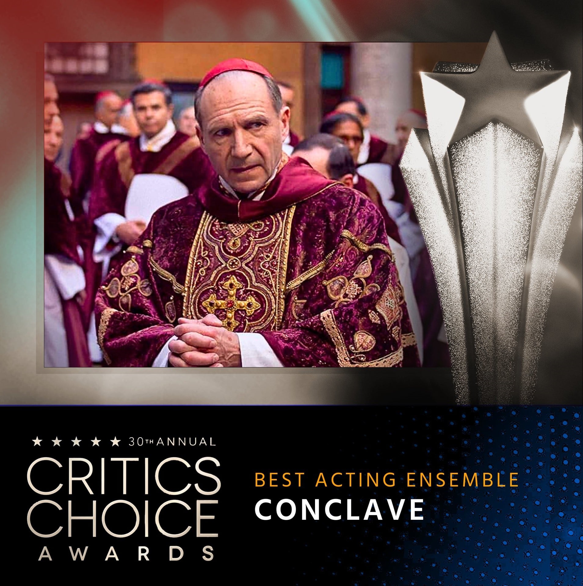 Cónclave gana a Mejor Elenco en los Critics Choice Awards 2025