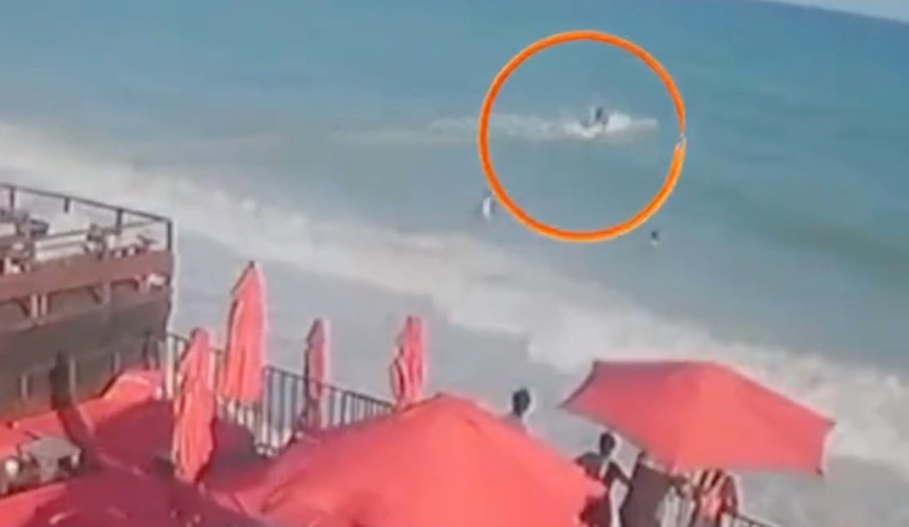 El escape de los asesinos en motos acuáticas quedó registrada en video