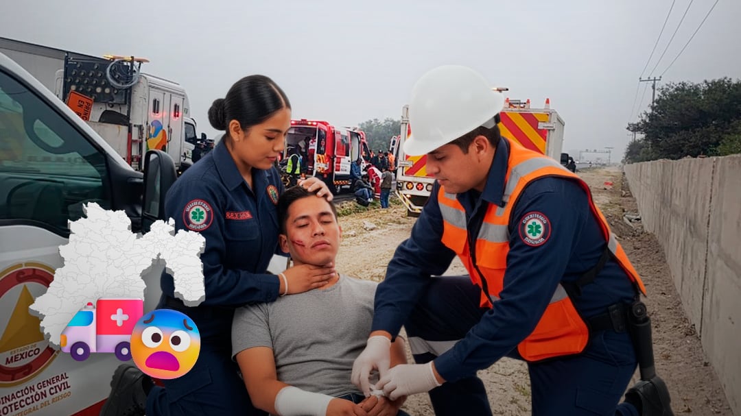 Accidente en Jaltenco deja 20 heridos en el Circuito Exterior Mexiquense