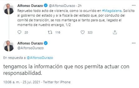 Tuits de Alfonso Durazo