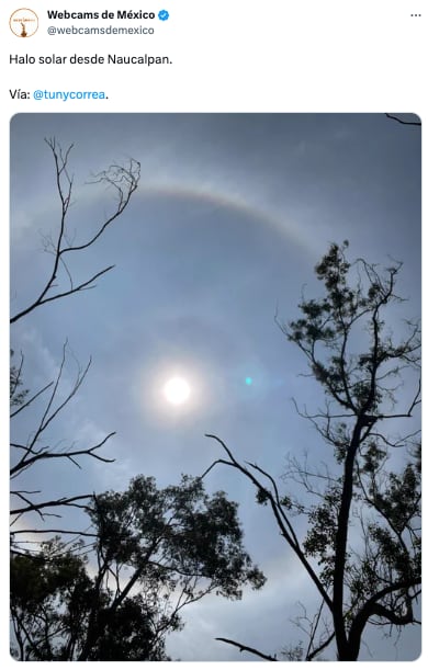 Halo solar en la CDMX