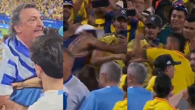Así inició la pelea entre fans tras el Uruguay vs Colombia; ya salieron los videos.