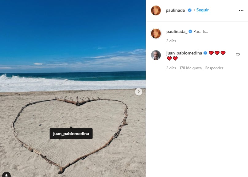 Post en Instagram de Paulina Dávila.