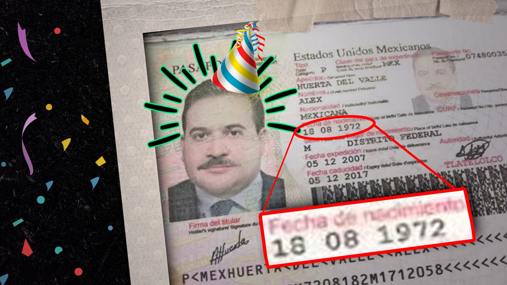 Alex Huerta del Valle, aka Javier Duarte, cumple años hoy