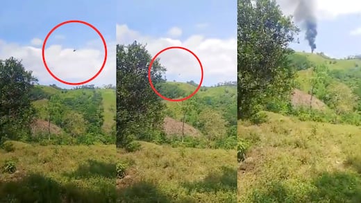 VIDEO: Dron derriba helicóptero de la policía de Colombia durante erradicación de hoja de coca