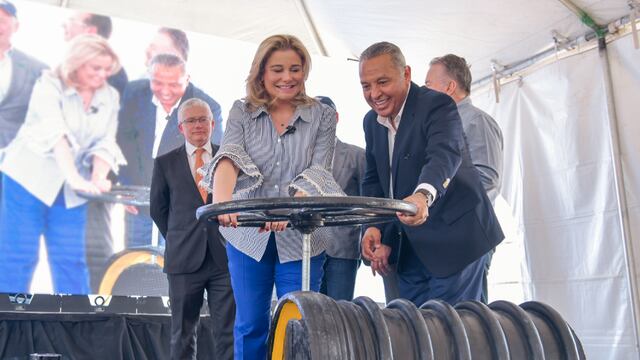 Maru Campos inaugura el Colector Norzagaray en Ciudad Juárez