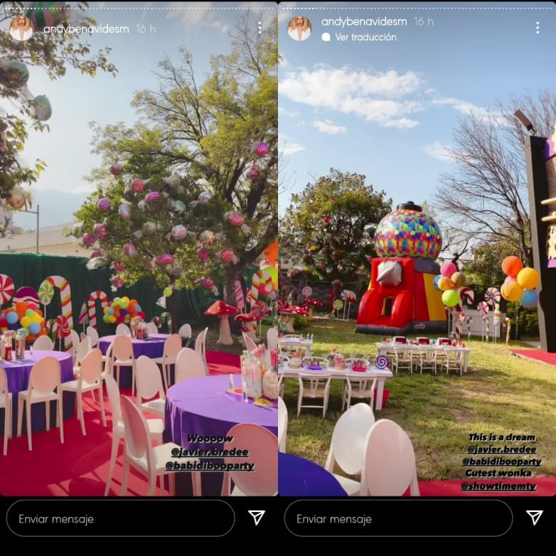 Fiesta de Andy Benavides con temática Willy Wonka.