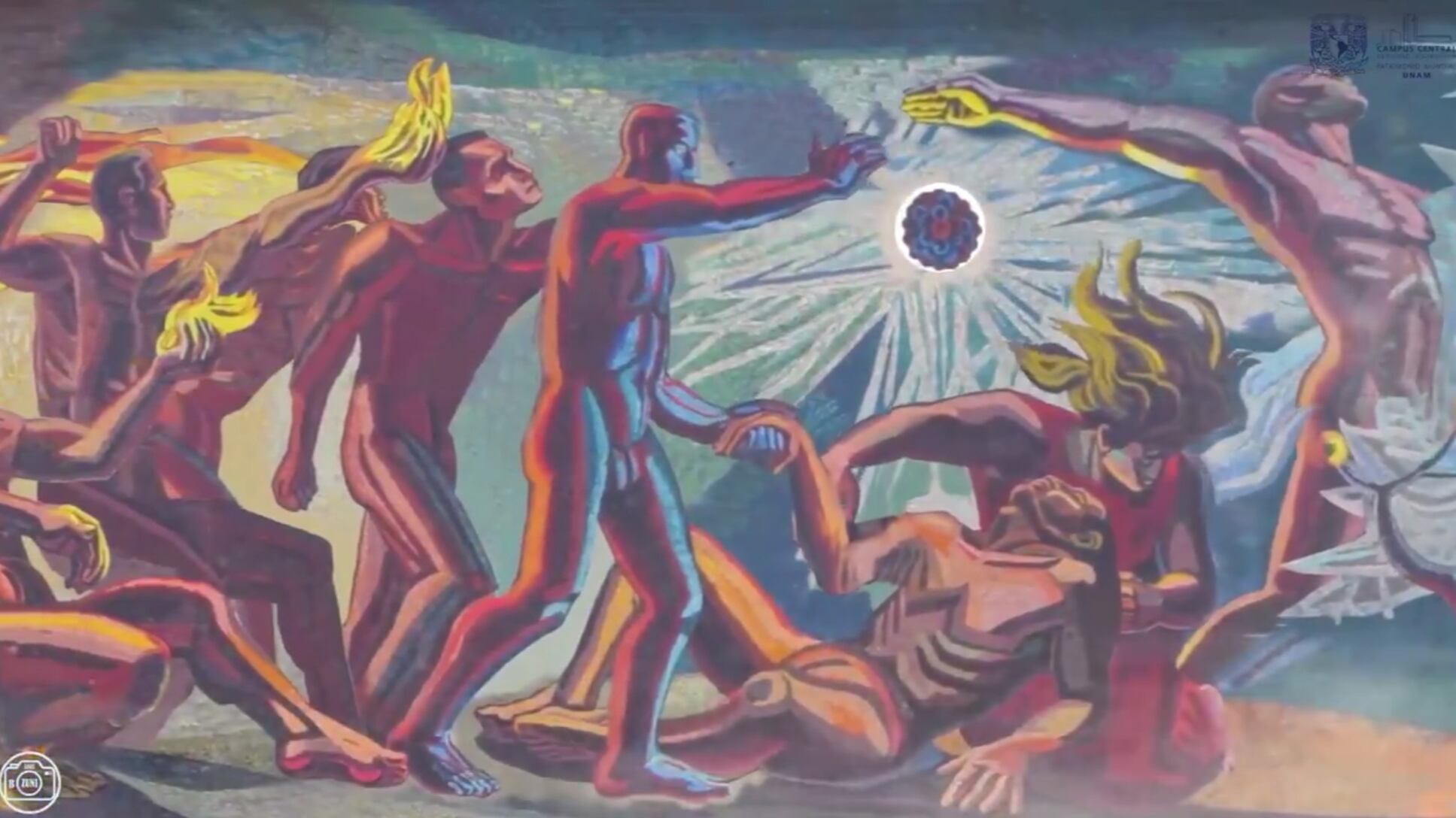 Murales de CU "cobran vida" con animaciones de computadora