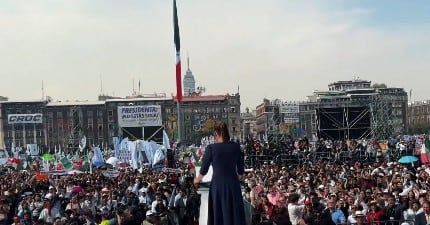 Claudia Sheinbaum agradece apoyo por 7 años del renacimiento de México