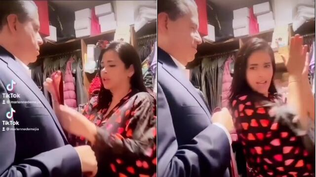 Marlenne Mejía despidiendo a su esposo Ricardo Mejía, Sub Secretario de Seguridad