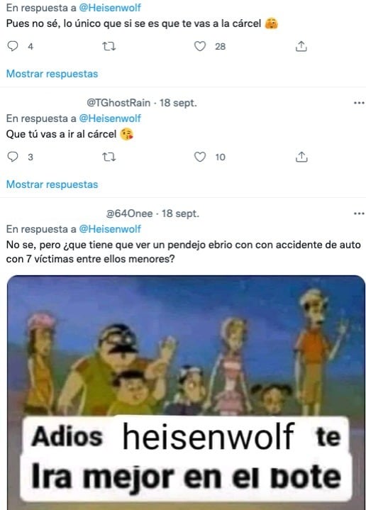 Comentarios en las redes de Heisenwolf