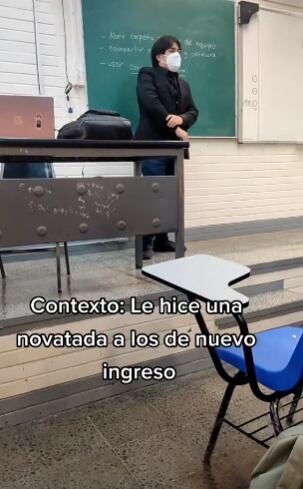 Estudiante finge ser profesor para dar clase a alumnos de nuevo ingreso