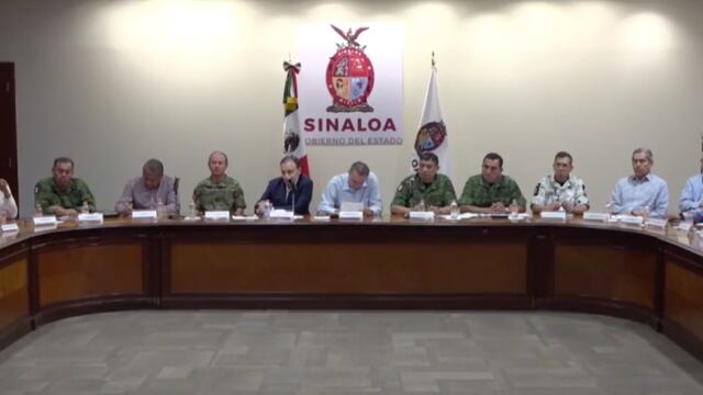 Conferencia del Gabinete de Seguridad en Sinaloa