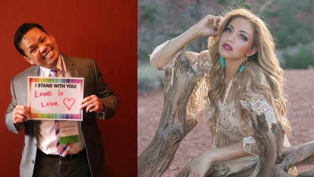 Andrea Bennett y Tou Ger Xiong, comediante asesinado en Colombia