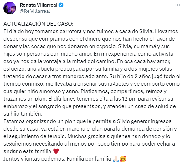 Activistas ayudan a mujer embarazada por robo de alimentos