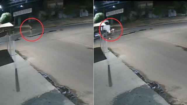 El trágico accidente fue captado por una cámara de seguridad