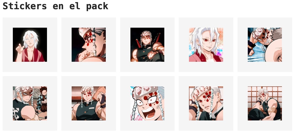 Stickers de Tengen Uzui, Demon Slayer: Kimetsu no Yaiba
