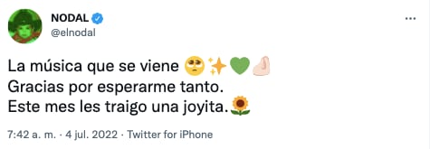 Christian Nodal anuncia música nueva