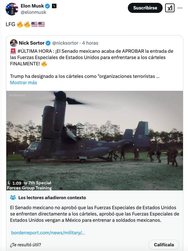 Elon Musk celebró una noticia falsa