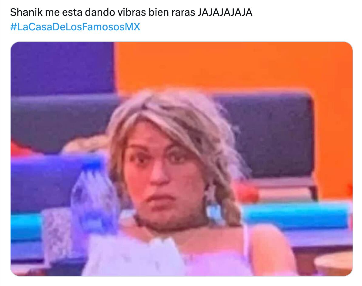 Meme de Shanik Berman en La Casa de los Famosos México 2024